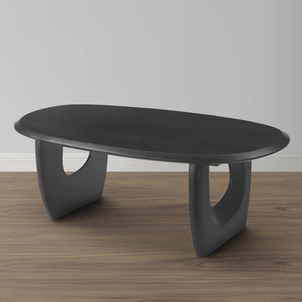Brayden Studio® Cumberledge Black wooden coffee table Wayfair